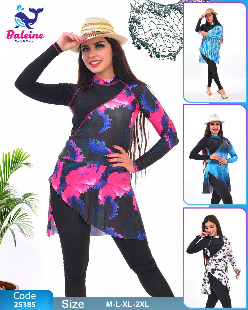 Merge tilted skirt Islamic Swimsuit