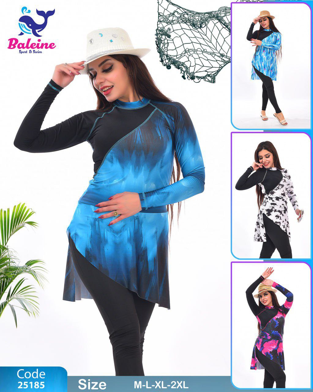 Merge tilted skirt Islamic Swimsuit