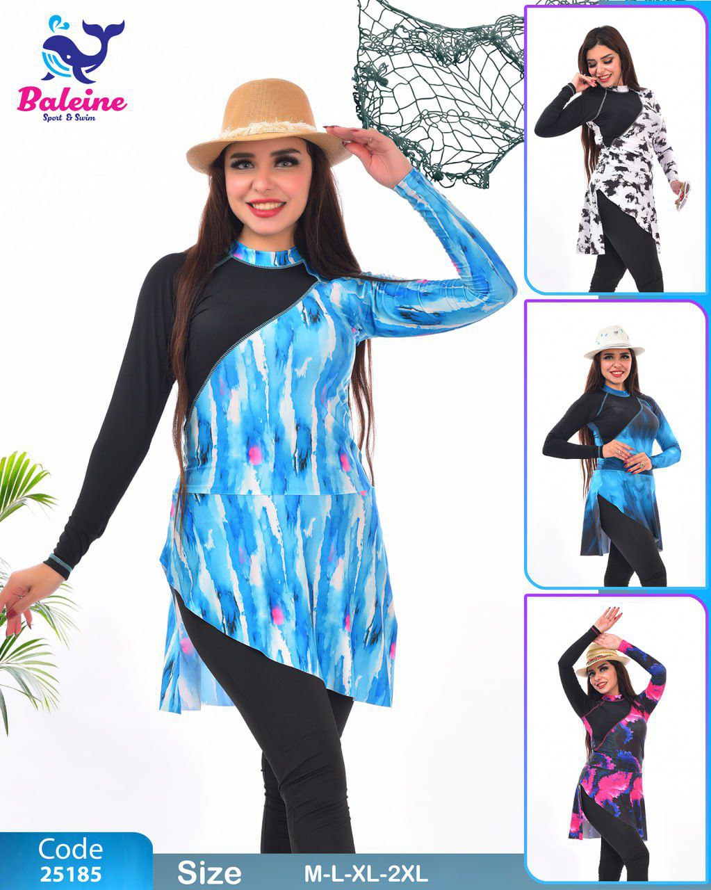 Merge tilted skirt Islamic Swimsuit