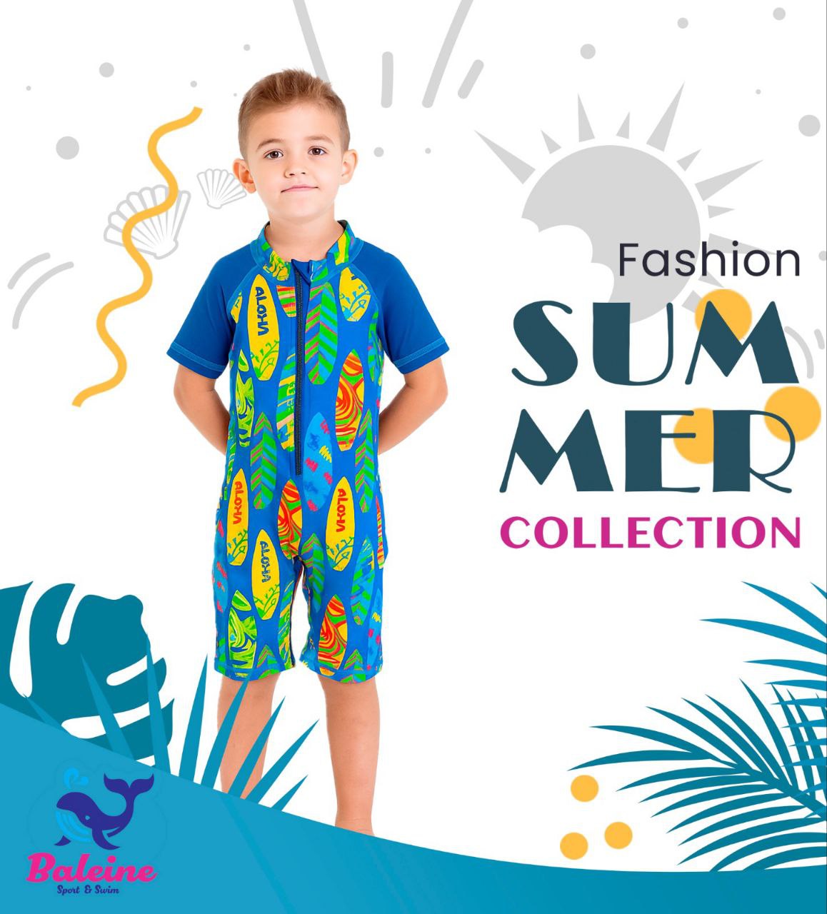 Boys Half-sleeve swimsuit and shorts