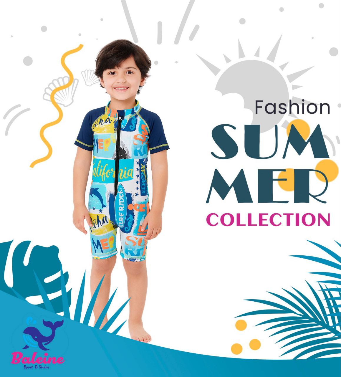 Boys Half-sleeve swimsuit and shorts