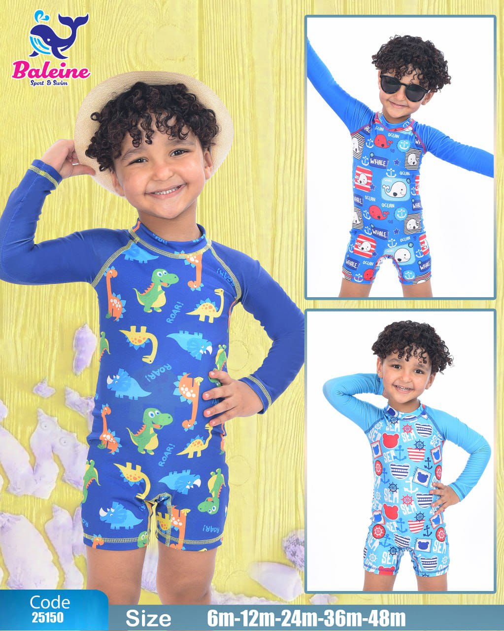 sleeve swimsuit and shorts Kids