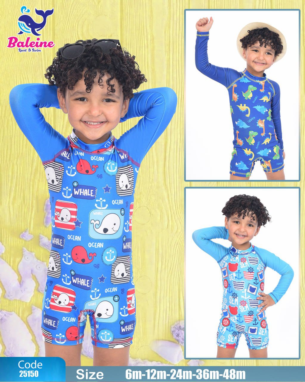 sleeve swimsuit and shorts Kids