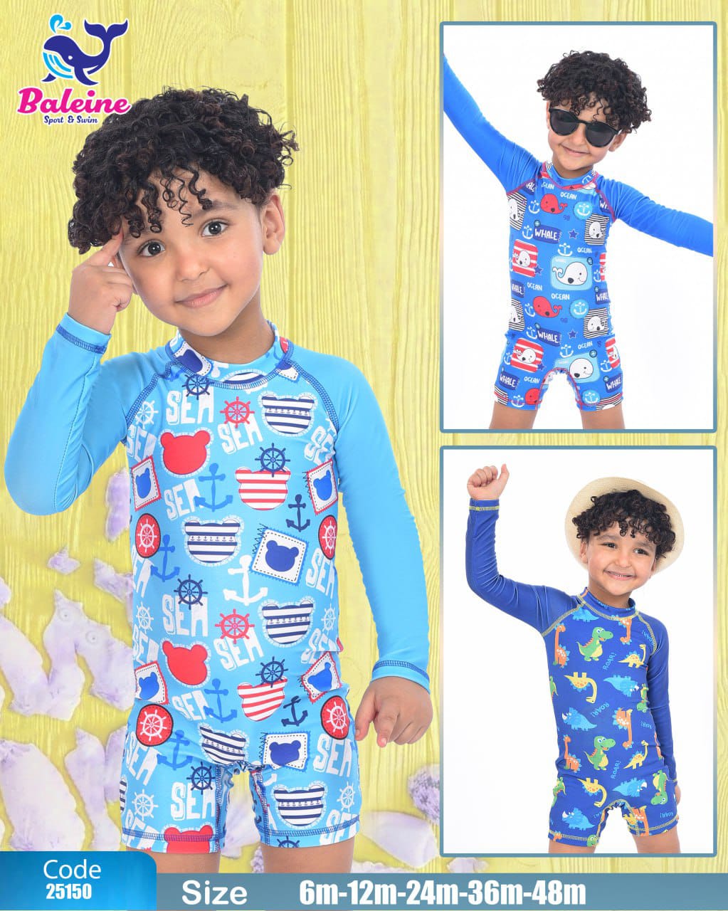 sleeve swimsuit and shorts Kids