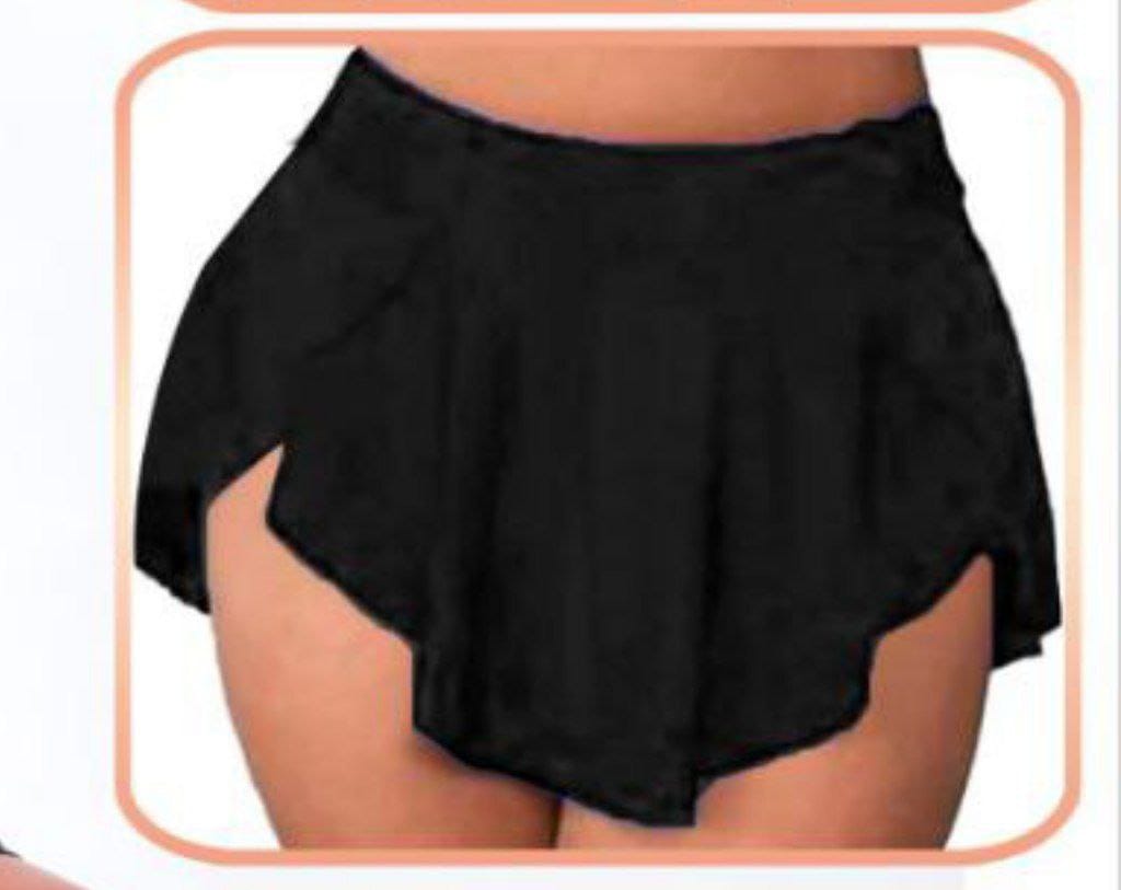 Swimming skirt with opening