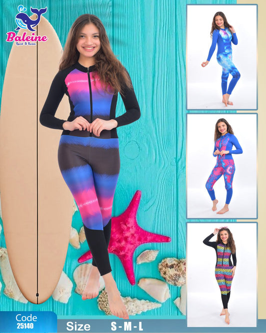 Swimsuit with sleeves and pants