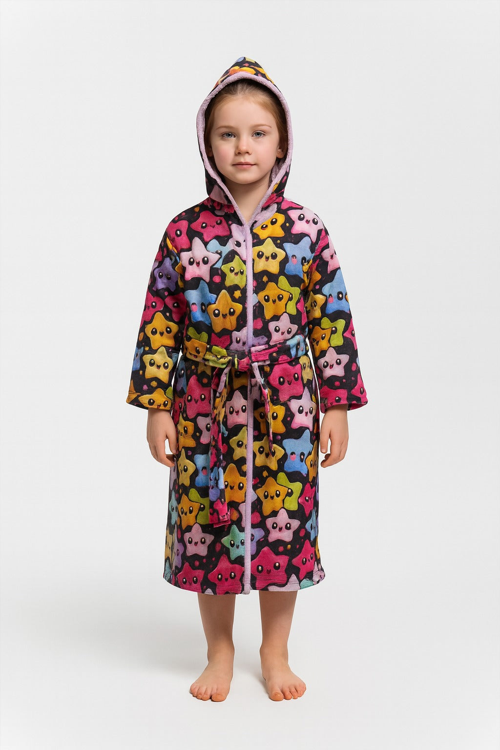 Kids' Printed Hooded Bathrobe - Fleece - 6 Designs