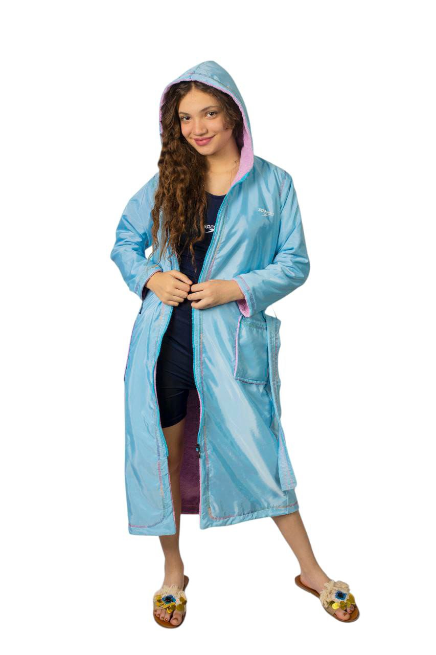 Kids Swim Robe with Hood – Cotton Towel Inside
