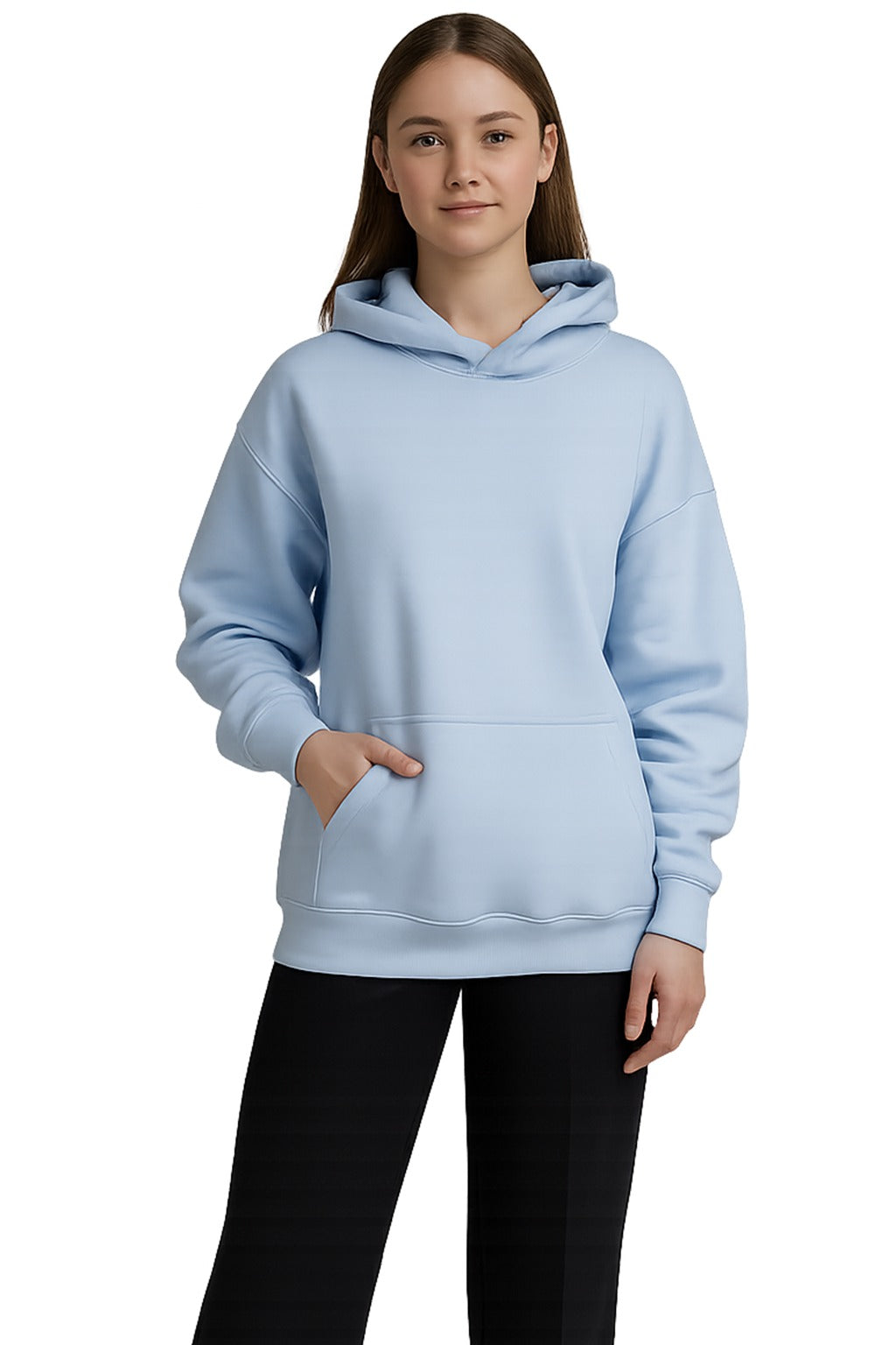 Oversized Solid Melton Hoodie - Sponge Fleece - 9 Colors