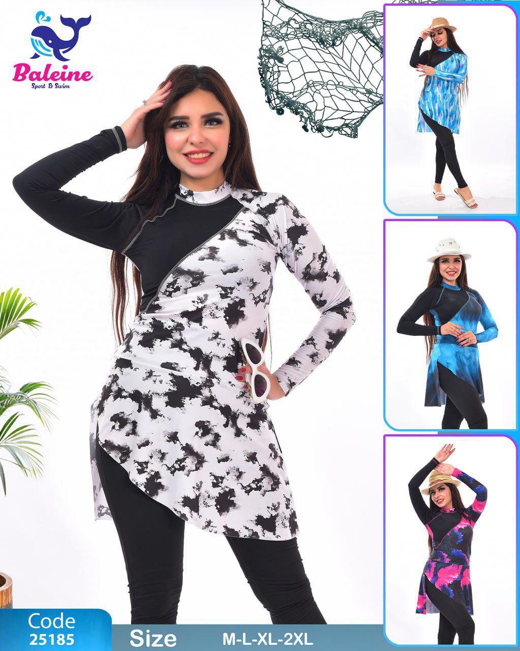 Merge  tilted  skirt  Islamic  Swimsuit