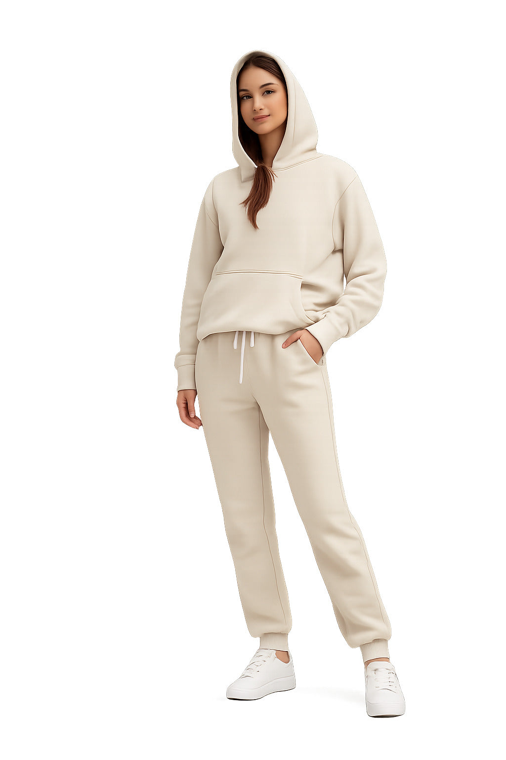 Solid Melton Hoodie & Joggers Set - 9 Colors