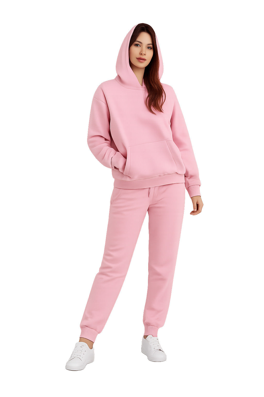 Solid Melton Hoodie & Joggers Set - 9 Colors