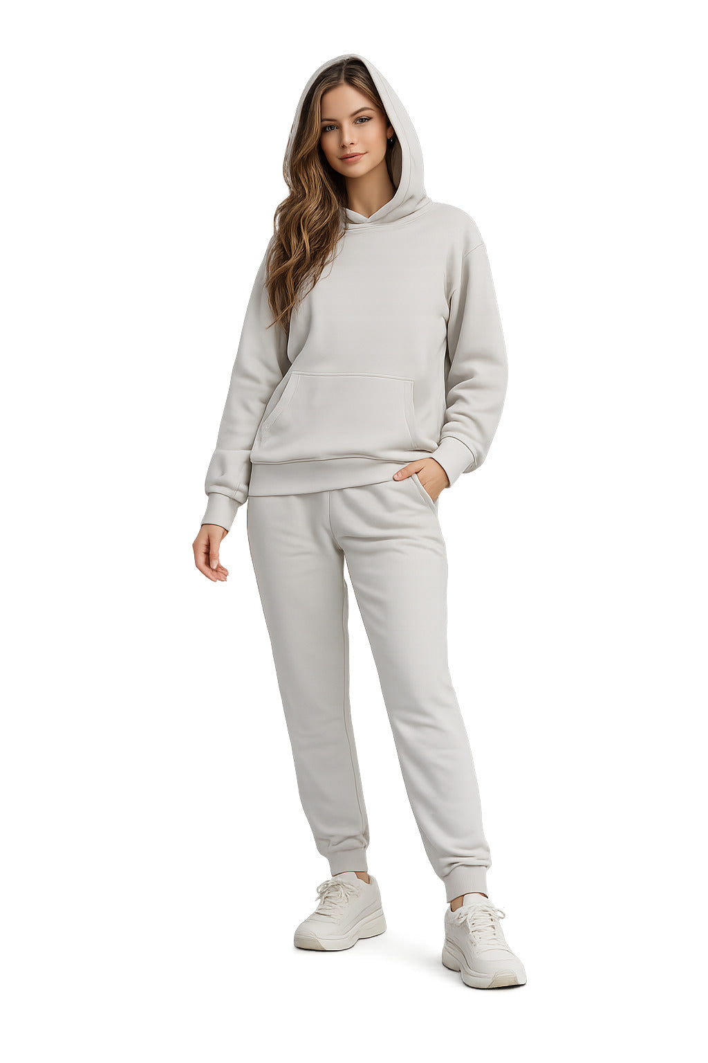 Solid Melton Hoodie & Joggers Set - 9 Colors